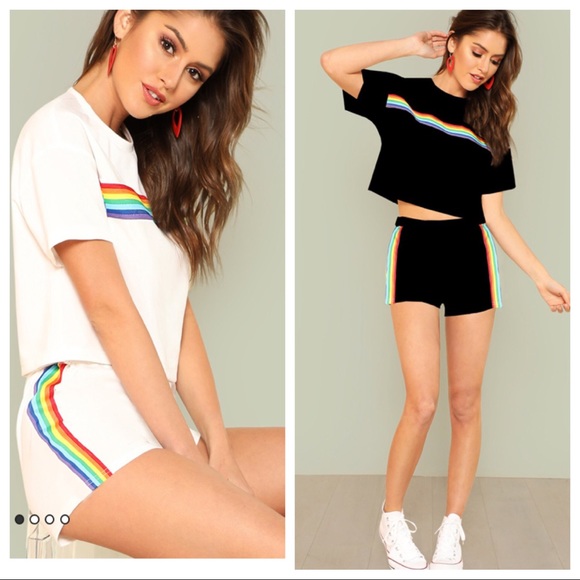 TonisTwinkles Pants - ▪️Black▪️RAINBOW 🌈 SHORT SET!